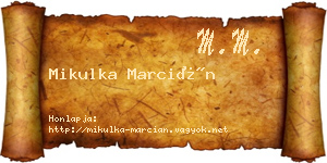Mikulka Marcián névjegykártya